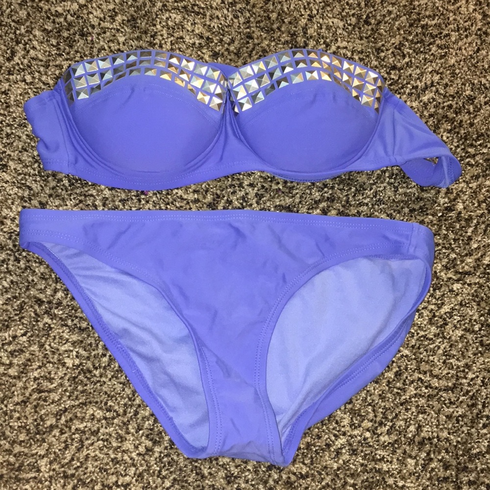 Purple bedazzled bikini!!